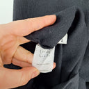 Second-Hand - Lonely Hearts Black Linen Blend Midi Dress Size 10 - SwapUp
