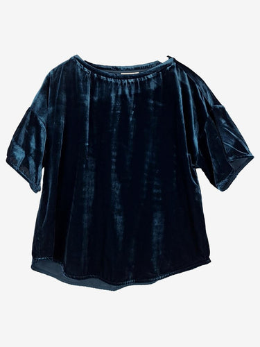 Elk Mystic Blue Velvet Top Size 14