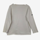 Second-Hand - Saint James White Wide Neck Boxy Jumper Size M - SwapUp