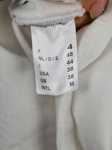 Second-Hand - Saint James White Wide Neck Boxy Jumper Size M - SwapUp