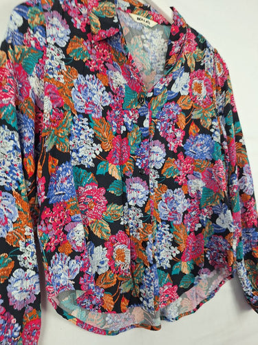 Second-Hand - Rolla's Vibrant Florals Relaxed Shirt Size XS - SwapUp