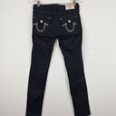 Second-Hand - True Religion Deep Indigo Low Waisted Tapered Jeans Size 8 - SwapUp