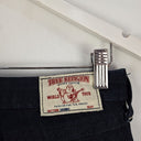 Second-Hand - True Religion Deep Indigo Low Waisted Tapered Jeans Size 8 - SwapUp