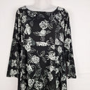 Second-Hand - Megan Salmon B&W Rose Boat Neck Midi Dress Size 10 - SwapUp
