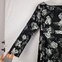 Second-Hand - Megan Salmon B&W Rose Boat Neck Midi Dress Size 10 - SwapUp