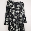 Second-Hand - Megan Salmon B&W Rose Boat Neck Midi Dress Size 10 - SwapUp