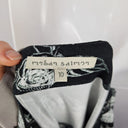 Second-Hand - Megan Salmon B&W Rose Boat Neck Midi Dress Size 10 - SwapUp