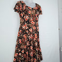 Second-Hand - Sacha Drake Mottled Fire Flower Midi Dress Size 10 - SwapUp