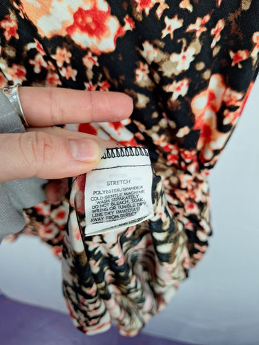 Second-Hand - Sacha Drake Mottled Fire Flower Midi Dress Size 10 - SwapUp