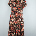 Second-Hand - Sacha Drake Mottled Fire Flower Midi Dress Size 10 - SwapUp