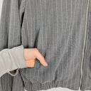 Second-Hand - Dazie Boxy Pinstripe Jacket Size 10 - SwapUp