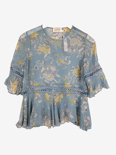 Zimmermann Silk Floral Boho Blouse Size S