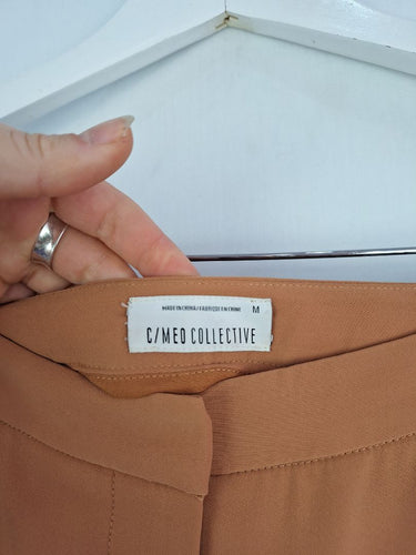 Second-Hand - C/MEO Collective Camel Lace Bootleg Pants Size M - SwapUp