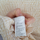 Second-Hand - SNDYS Peach Shirred Gingham Dress Size M - SwapUp