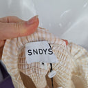 Second-Hand - SNDYS Peach Shirred Gingham Dress Size M - SwapUp
