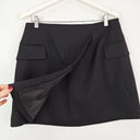 Second-Hand - Witchery Wrap Over Black Mini Skirt Size 12 - SwapUp
