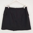 Second-Hand - Witchery Wrap Over Black Mini Skirt Size 12 - SwapUp