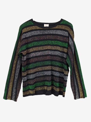 Elk Metallic Striped Top Size 12