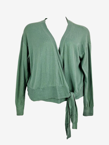 Commonry Cotton Cashmere Sage Wrap Cardigan Size 16