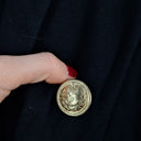 Second-Hand - Virtuelle Gold Anchor Button Classic Blazer Size M - SwapUp