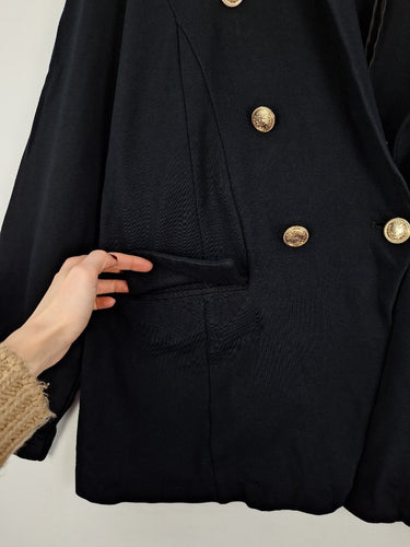 Second-Hand - Virtuelle Gold Anchor Button Classic Blazer Size M - SwapUp