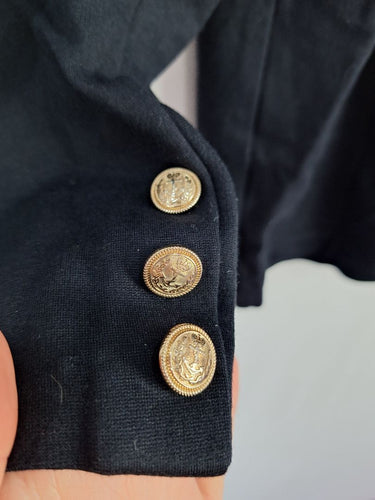 Second-Hand - Virtuelle Gold Anchor Button Classic Blazer Size M - SwapUp
