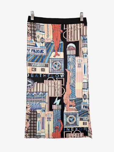 Gorman Muted Architecture Pleat Midi Skirt Size 10