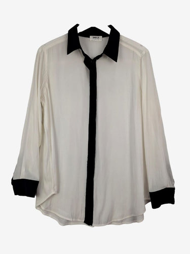 Mela Purdie Airy Contrast Trim Shirt Size 12