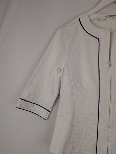 Second-Hand - Assorted Brands Contrast Trim Zip Up Top Size S - SwapUp