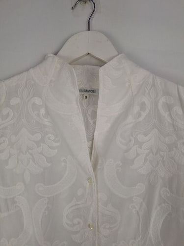 Second-Hand - Assorted Brands High Neck Embroidered Top Size S - SwapUp
