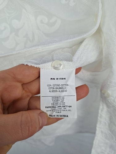 Second-Hand - Assorted Brands High Neck Embroidered Top Size S - SwapUp