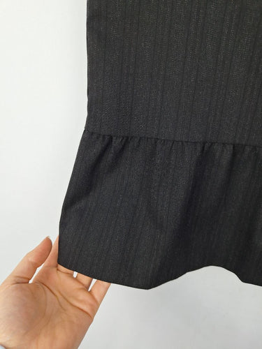 Second-Hand - MaxMara Pinstripe Flare Mini Skirt Size 16 - SwapUp