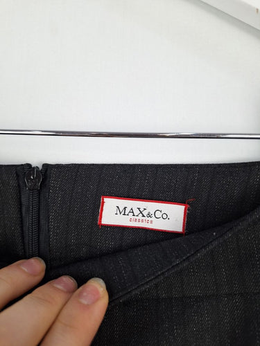 Second-Hand - MaxMara Pinstripe Flare Mini Skirt Size 16 - SwapUp