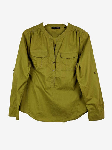 David Lawrence Olive Green Front Pocket Shirt Size 12