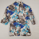 Second-Hand - Assorted Brands Blue Retro Floral Button Up Size S - SwapUp