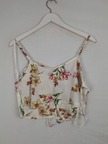 Second-Hand - Mika & Gala Floral 'Silky' Tropical Top Size 10 - SwapUp