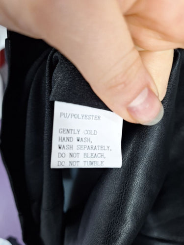 Second-Hand - Winnie & Co. Pleather Bodycon Mini Dress Size 12 - SwapUp