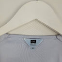 Second-Hand - Cue Vintage Periwinkle Frill Blouse Size 12 - SwapUp