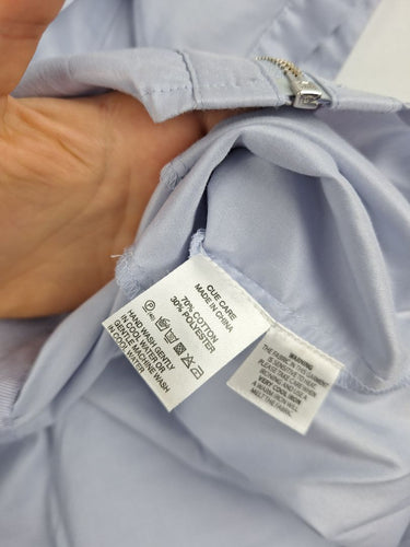 Second-Hand - Cue Vintage Periwinkle Frill Blouse Size 12 - SwapUp