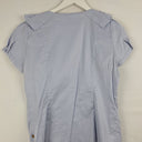 Second-Hand - Cue Vintage Periwinkle Frill Blouse Size 12 - SwapUp