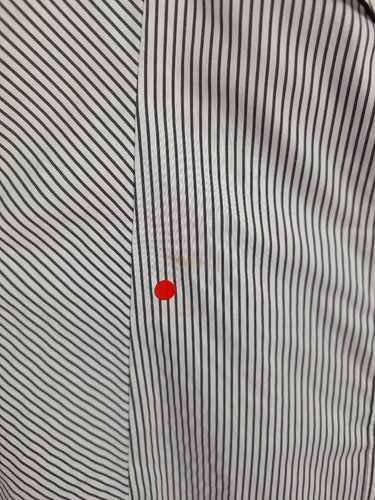 Second-Hand - Cue Vintage Pinstripe Frill Blouse Size 12 - SwapUp