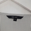 Second-Hand - Cue Vintage Pinstripe Frill Blouse Size 12 - SwapUp