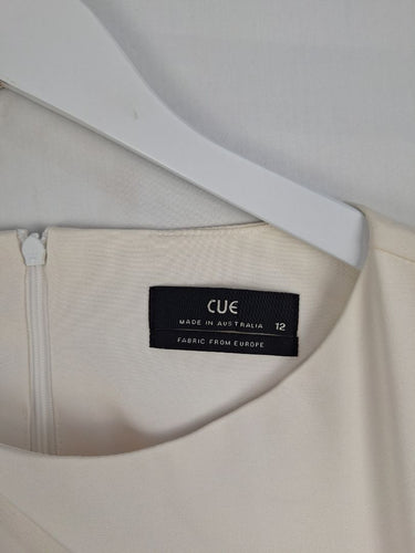 Second-Hand - Cue Fitted B&W Peplum Blouse Size 12 - SwapUp