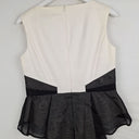 Second-Hand - Cue Fitted B&W Peplum Blouse Size 12 - SwapUp