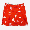 Second-Hand - Essaye Red Triangular Pattern Midi Skirt Size XXXL - SwapUp