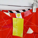 Second-Hand - Essaye Red Triangular Pattern Midi Skirt Size XXXL - SwapUp