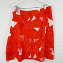 Second-Hand - Essaye Red Triangular Pattern Midi Skirt Size XXXL - SwapUp