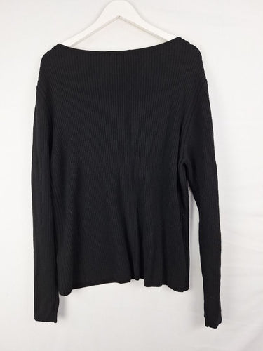 Second-Hand - Witchery Boat Neck Ribbed Knit Top Size XXXL - SwapUp