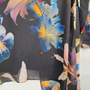 Second-Hand - Blue Illusion Vibrant Floral Chiffon Blouse Size M - SwapUp