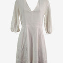 Second-Hand - Witchery Linen Blend Deep V Midi Dress Size 8 - SwapUp